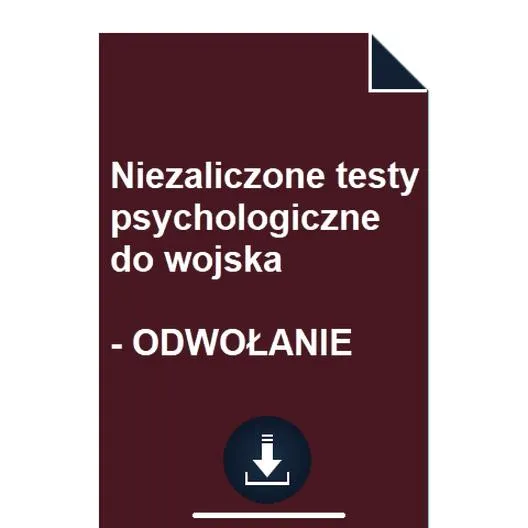 Badania psychologiczne do wojska
