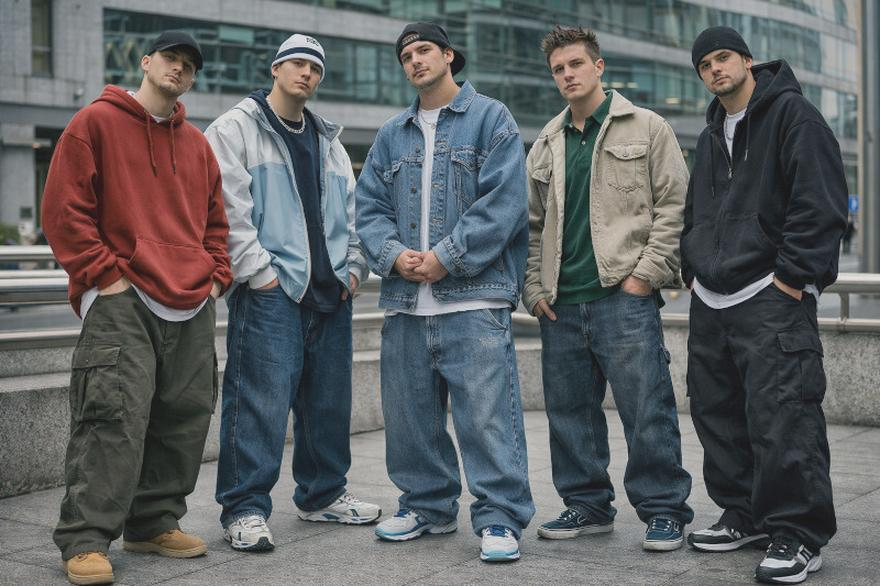 Stylizacje męskie z lat 2000